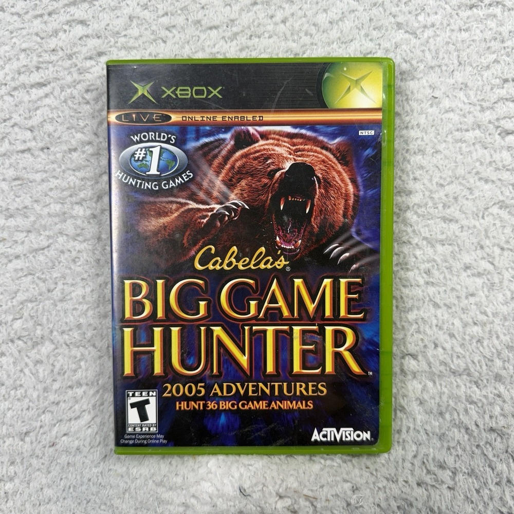 Cabela's Big Game Hunter 2005 Adventures Original Xbox Game CIB Great Condition